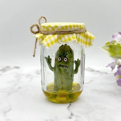  Cranky Pickle Sculpture in Jar 