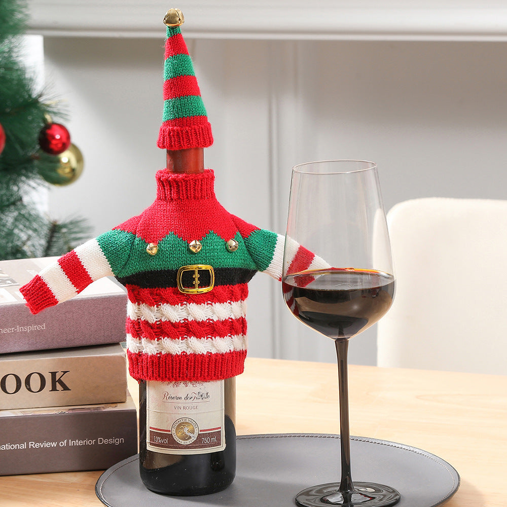  Festive Fizz Knitted Wine Bottle Outfits 