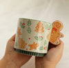  Hand-Painted Gingerbread Man Christmas Ceramic Mug 