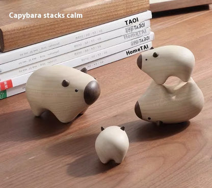  Capybara Jenga Wood Carving 