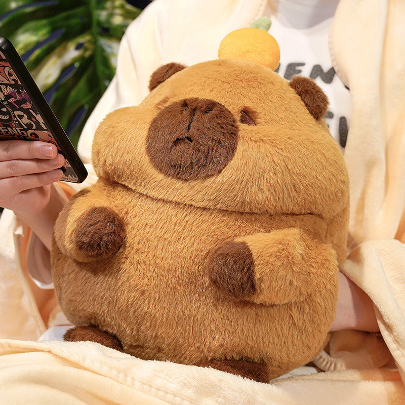  CuddleMate Capybara 3-in-1 Plush with Blanket 