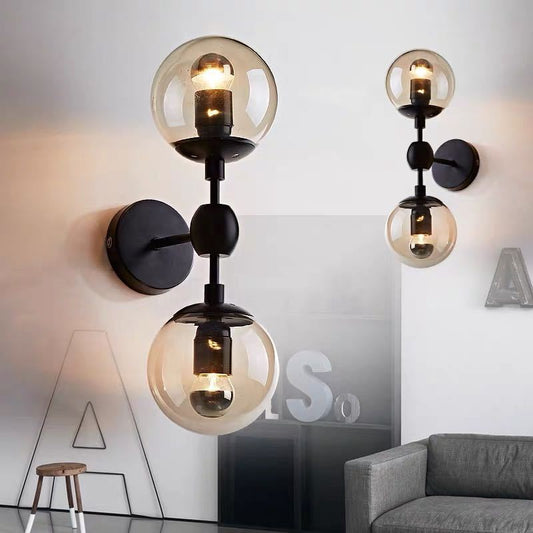  Double-Headed Glass Wall Lamp 