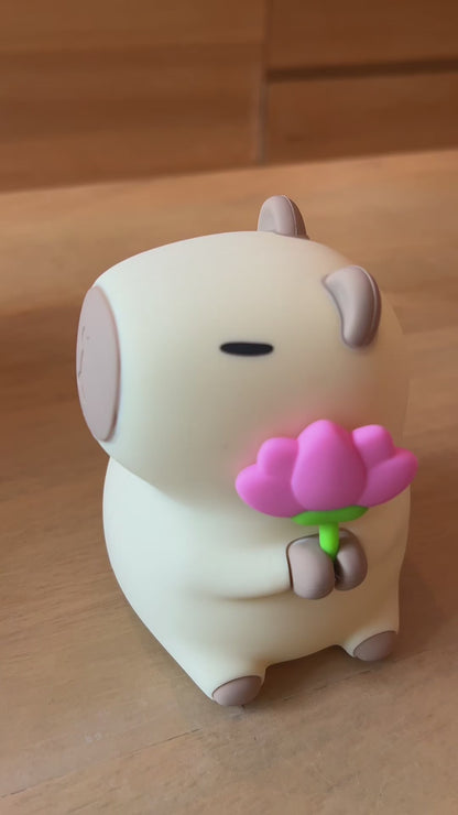 Capybara and Flower Night Light