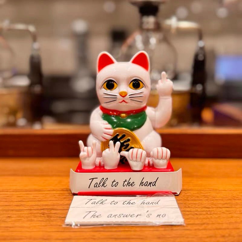 Rude Fortune Cat Figurine – Funny Gift & Decor