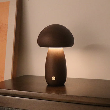 Wooden Cute Mushroom with Touch Sensor LED Night Light - patchandbagel