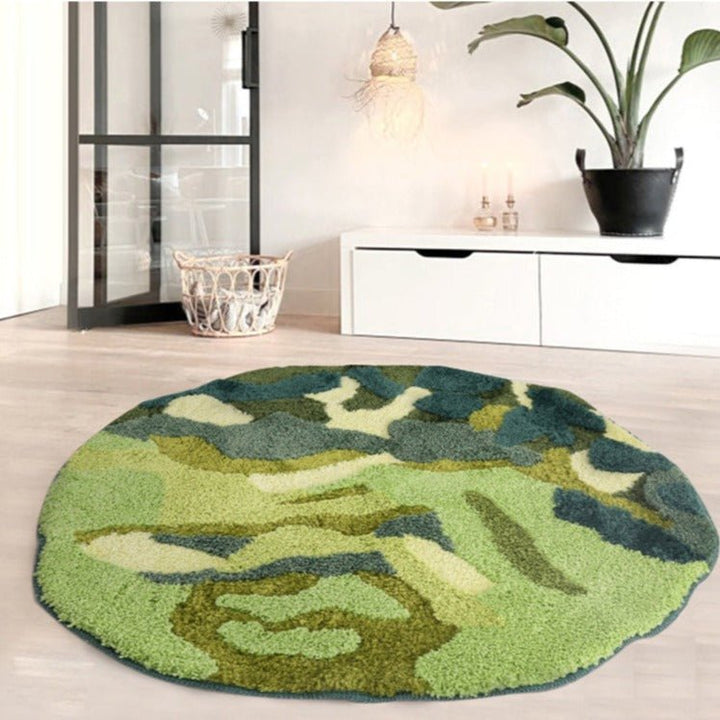  Green Forest Circle Rug 