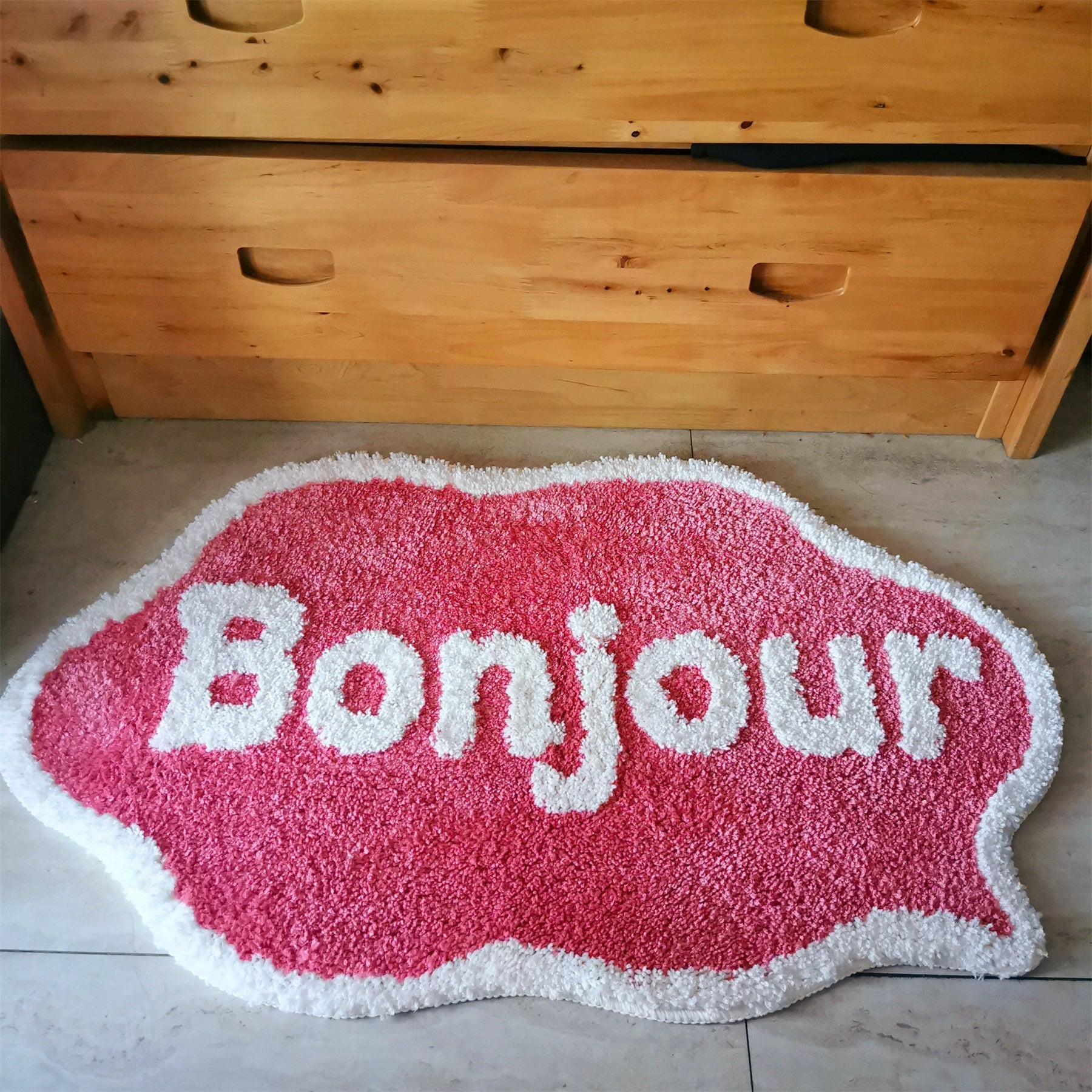 Bonjour French Doormat France Welcome Mat Welcome Doormat Flat