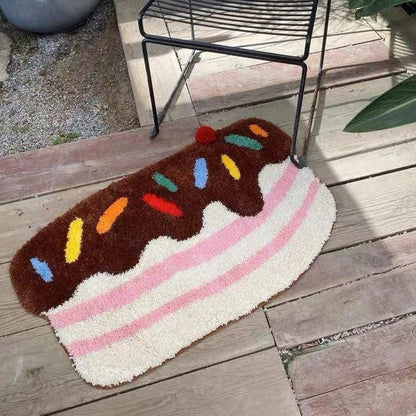 Cake with Rainbow Sprinkles Rug - patchandbagel