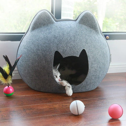 Cat Litter Enclosed Pet Cat House - patchandbagel