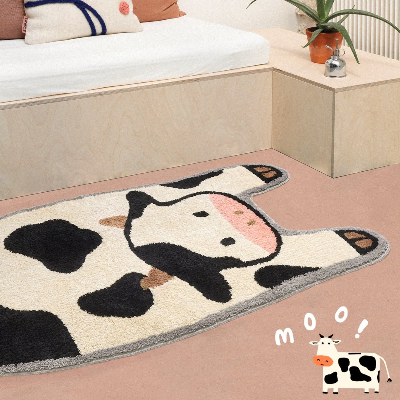 Cow Moo Moo Rug - patchandbagel