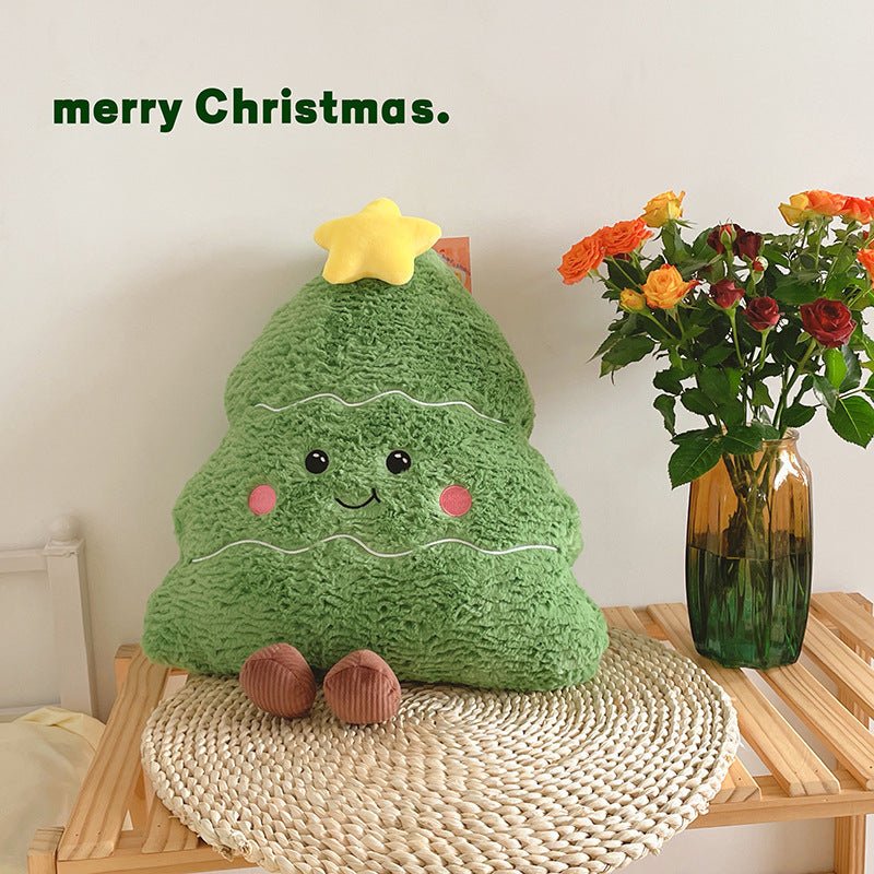 Cute Christmas Tree Doll Plush Toy Cushion - patchandbagel