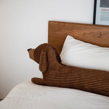 Cute Dachshund Dog Throw Pillow and Cushion Bolster - patchandbagel
