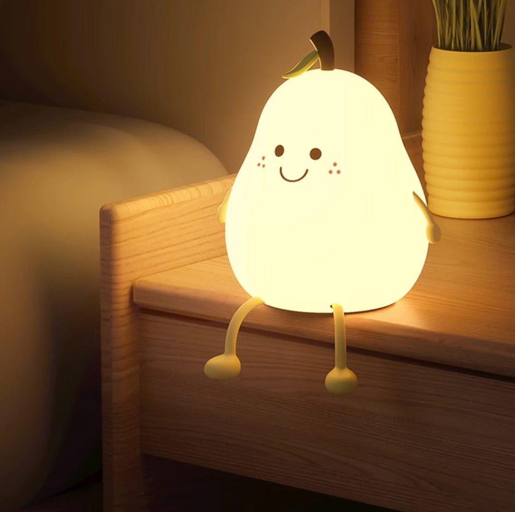 Cute Pear Night Light Lamp - patchandbagel