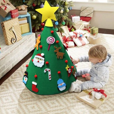 Felt Christmas Tree for Children's Puzzle Handmade DIY 
