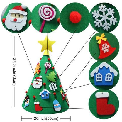 Felt Christmas Tree for Children's Puzzle Handmade DIY - patchandbagel