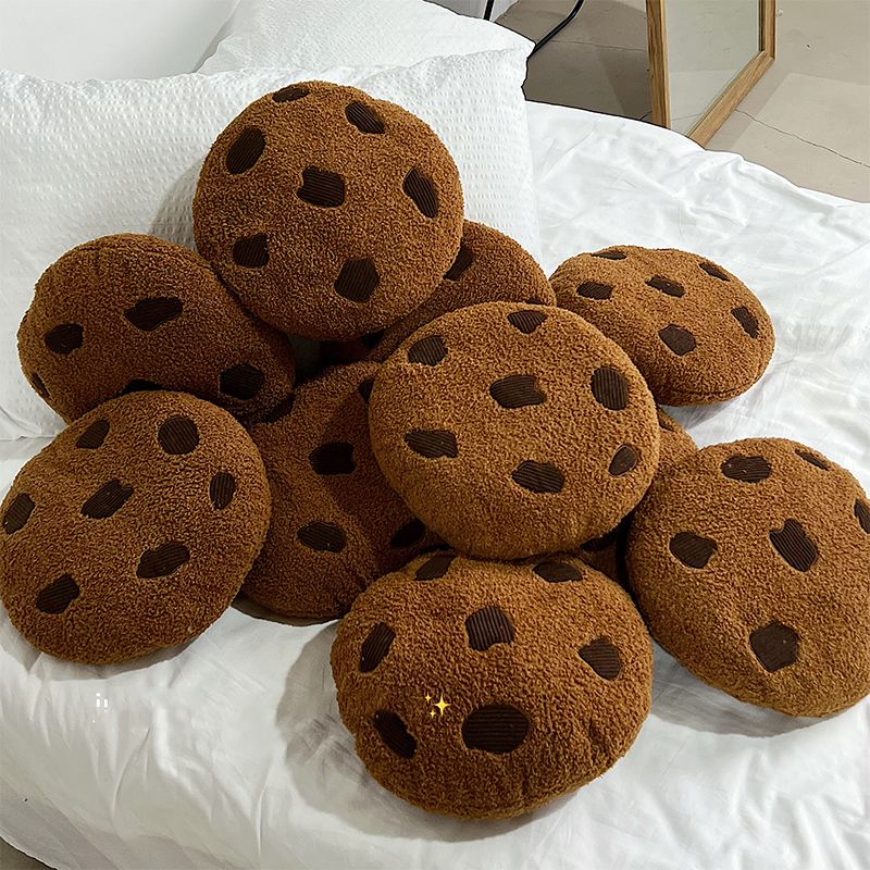 Giant Cute Cookie Plush Throw Pillow and Cushion - patchandbagel