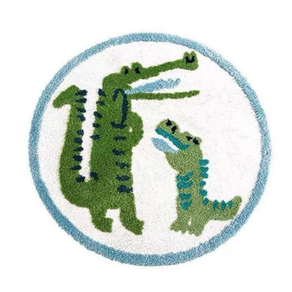 Green Dinosaur Rug - patchandbagel