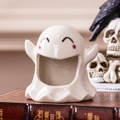 Halloween Themed Candle Holders - Cute Ghost - patchandbagel