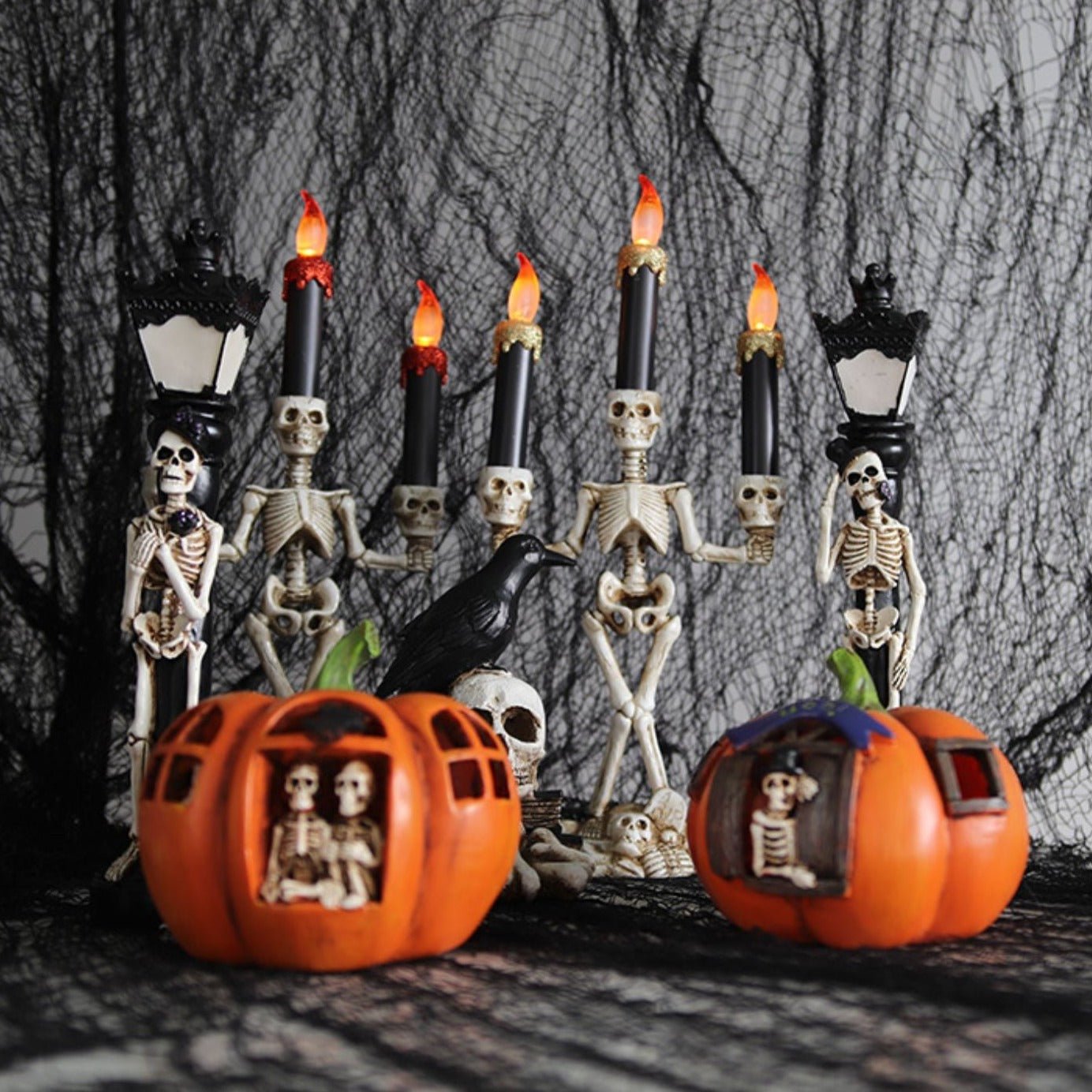 Skeletons' Pumpkin Hideout - patchandbagel