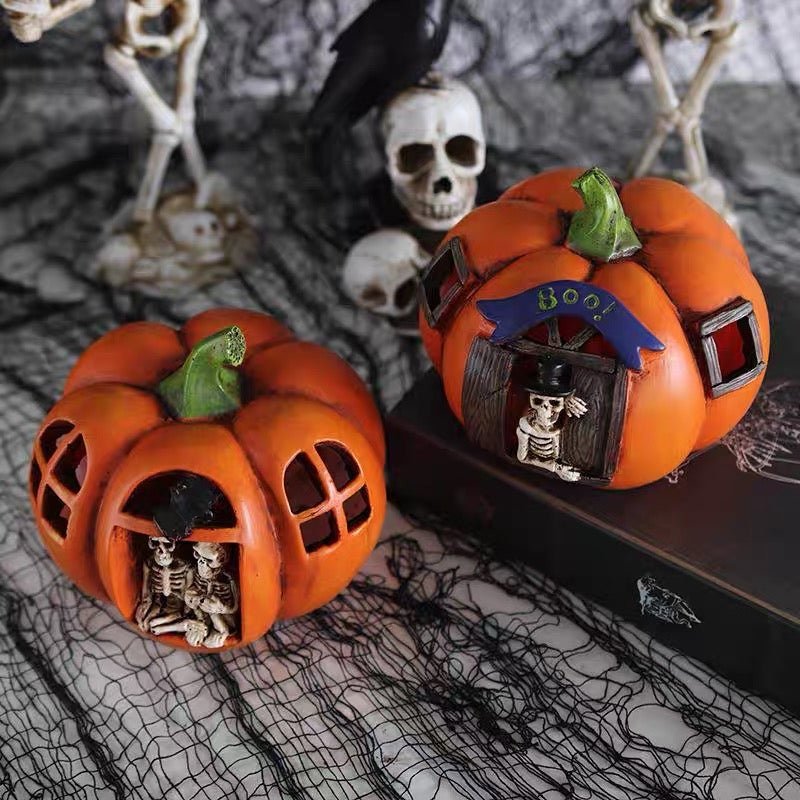 Skeletons' Pumpkin Hideout - patchandbagel