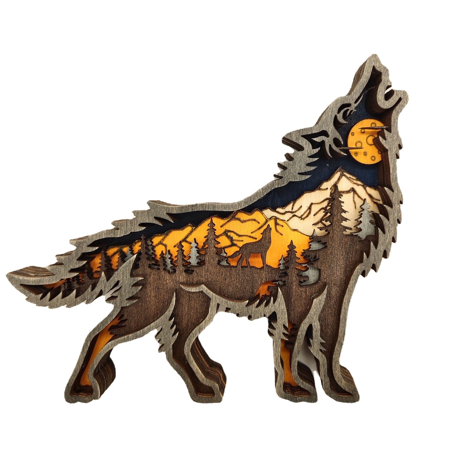 Wooden Animal Carving Ornament and Christmas Decoration - patchandbagel